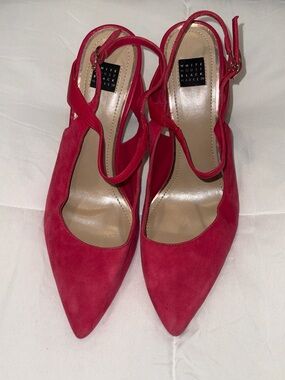 White House Black Market
Fuchsia Suede Pointed Slingback Heels